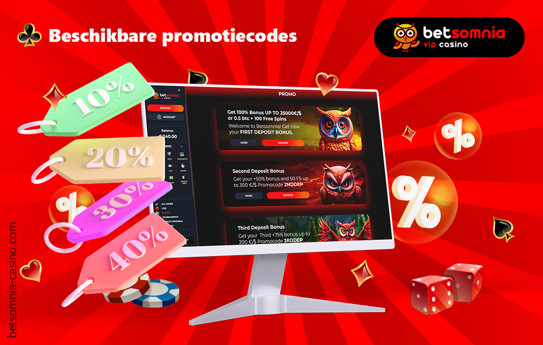 Om een bepaalde beloning te krijgen voor het spelen bij Betsomnia Casino, moet u weten over de huidige promotiecodes