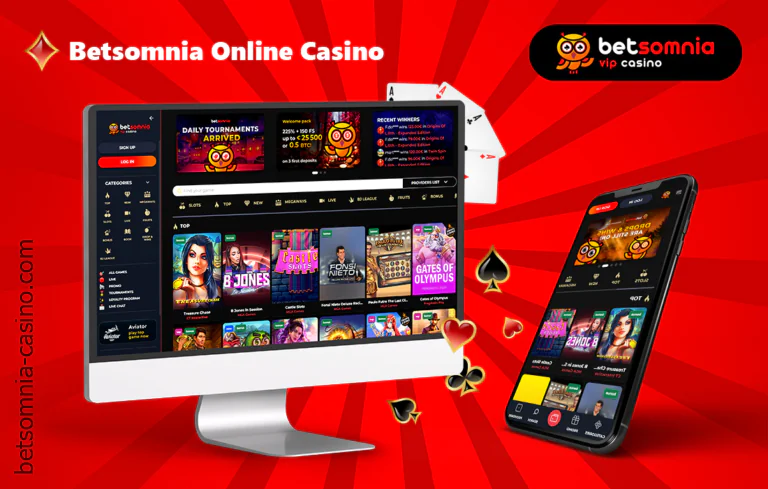 Betsomnia online casino interface