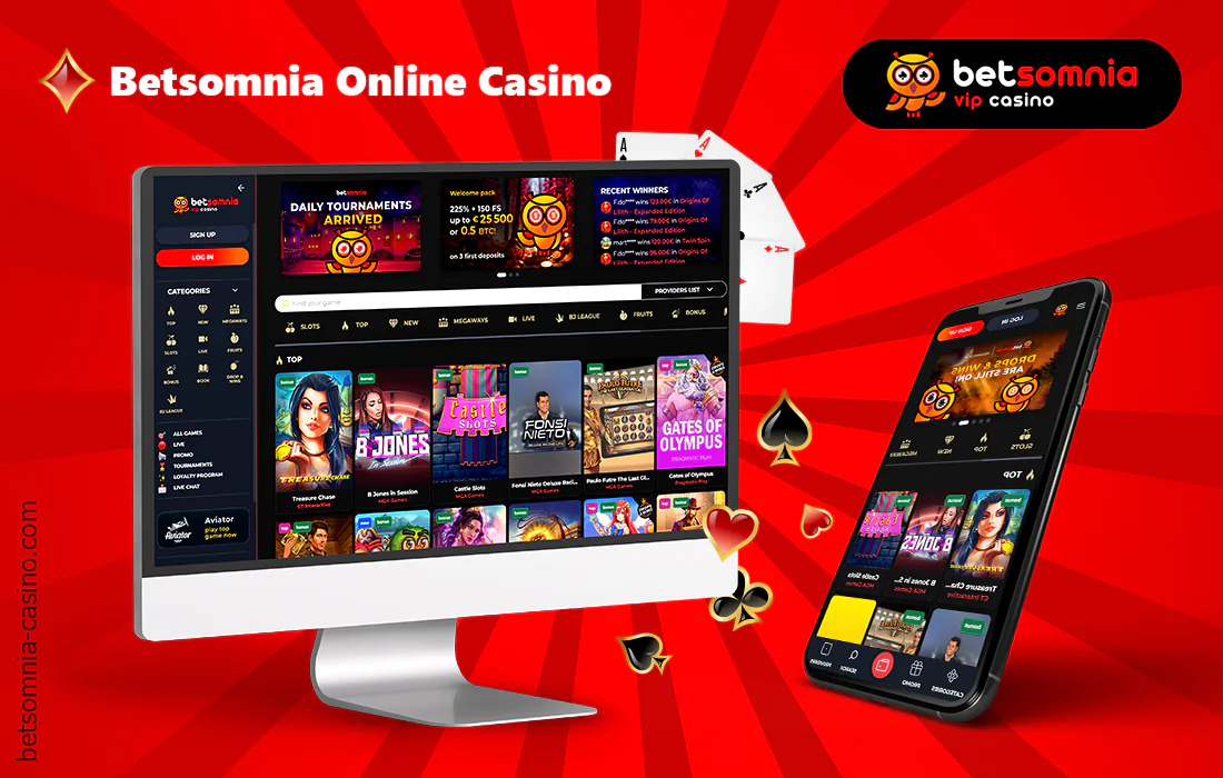 Betsomnia Online Casino Interface